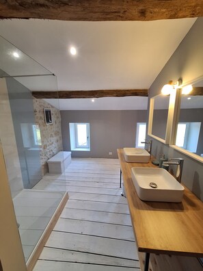 Shower, hair dryer, towels, toilet paper - Maison du pas des sauts (Lesparre-Médoc)