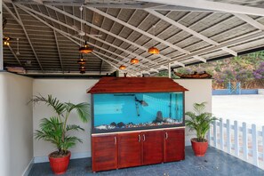 Terrace/patio - Alaya Stay Twisted Tree with Pool (Virajpet)