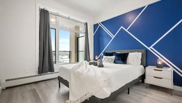 1 bedroom, iron/ironing board, travel crib, WiFi