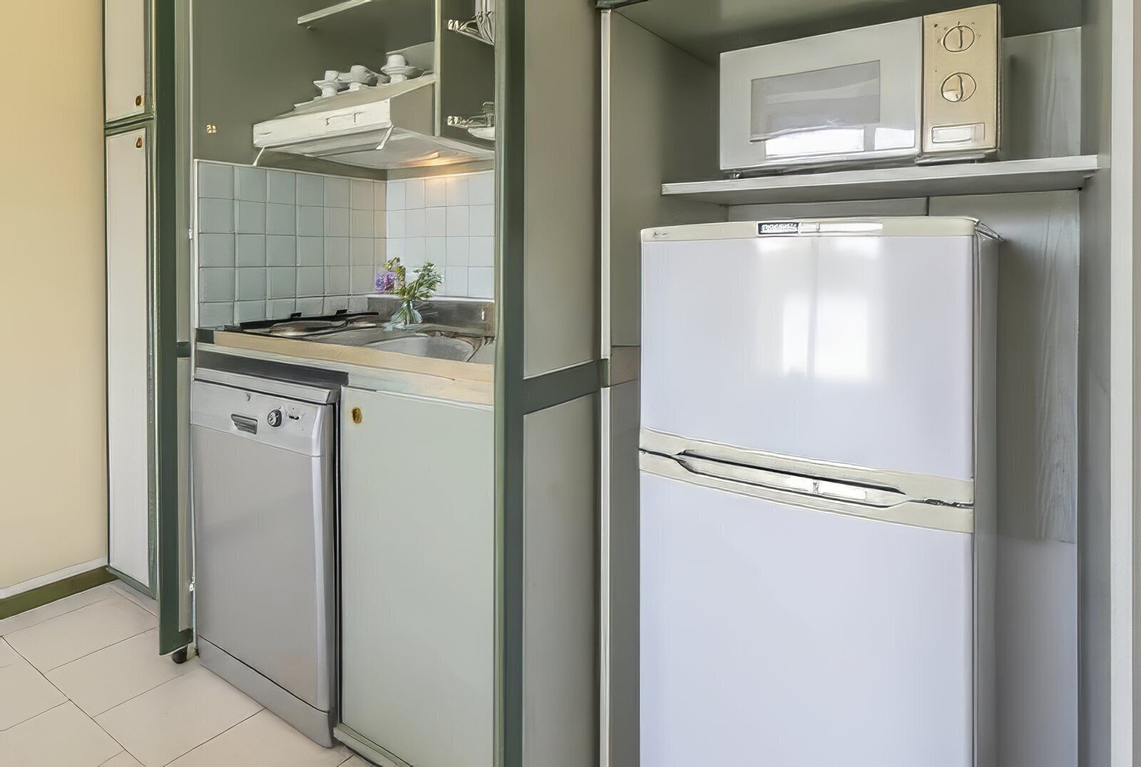 Appartement Confort, balcon, vue partielle sur la mer | Cuisine privée