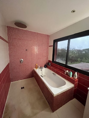 Bathroom - Villa with swimming pool, garden, quiet village 27 km from the sea 13 km from Montpellier (Vailhauquès)