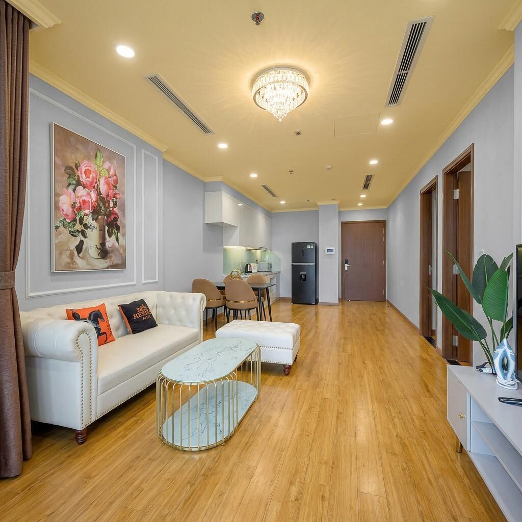 Basic Apartment, City View | Living area