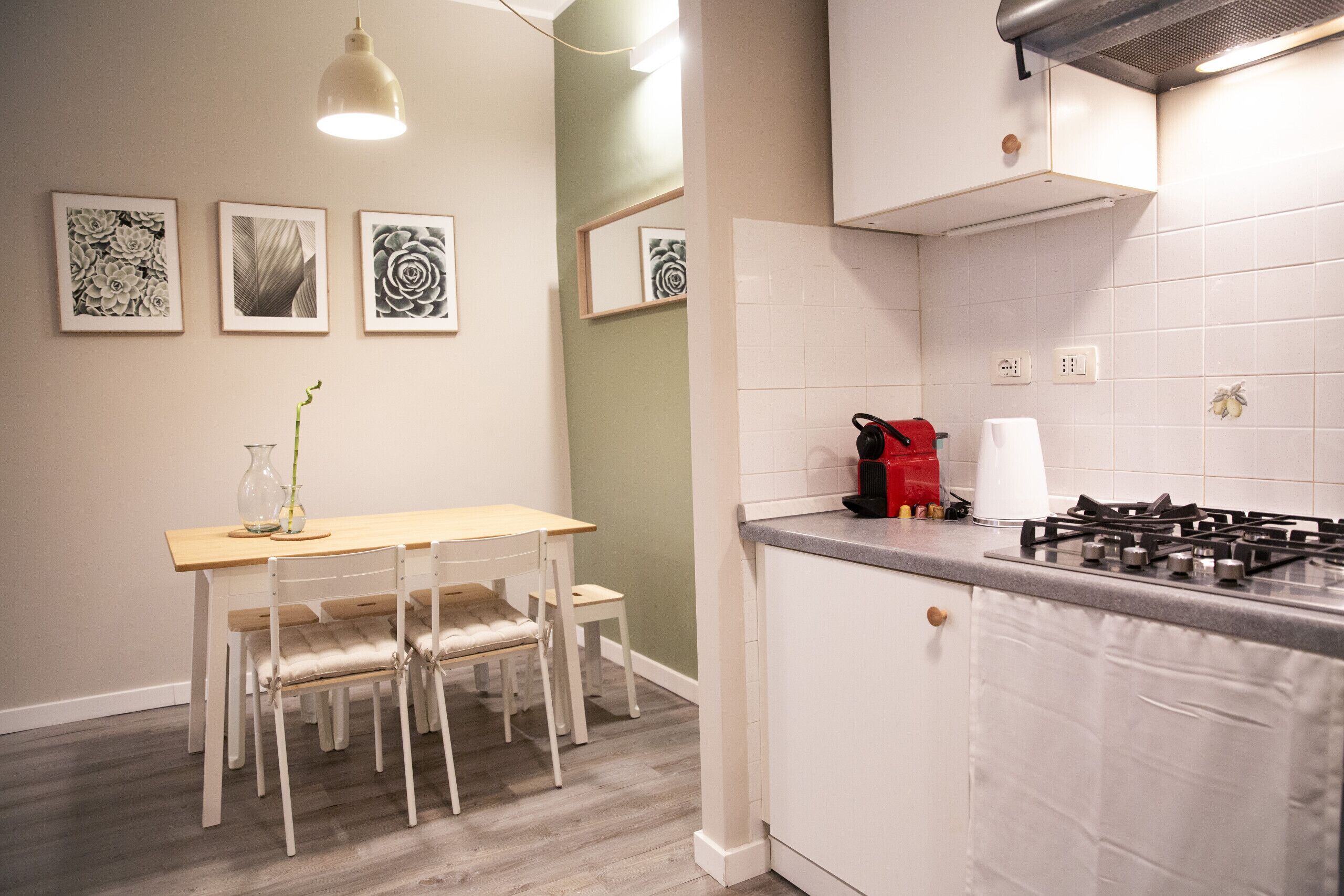 Fridge, microwave, coffee/tea maker, electric kettle