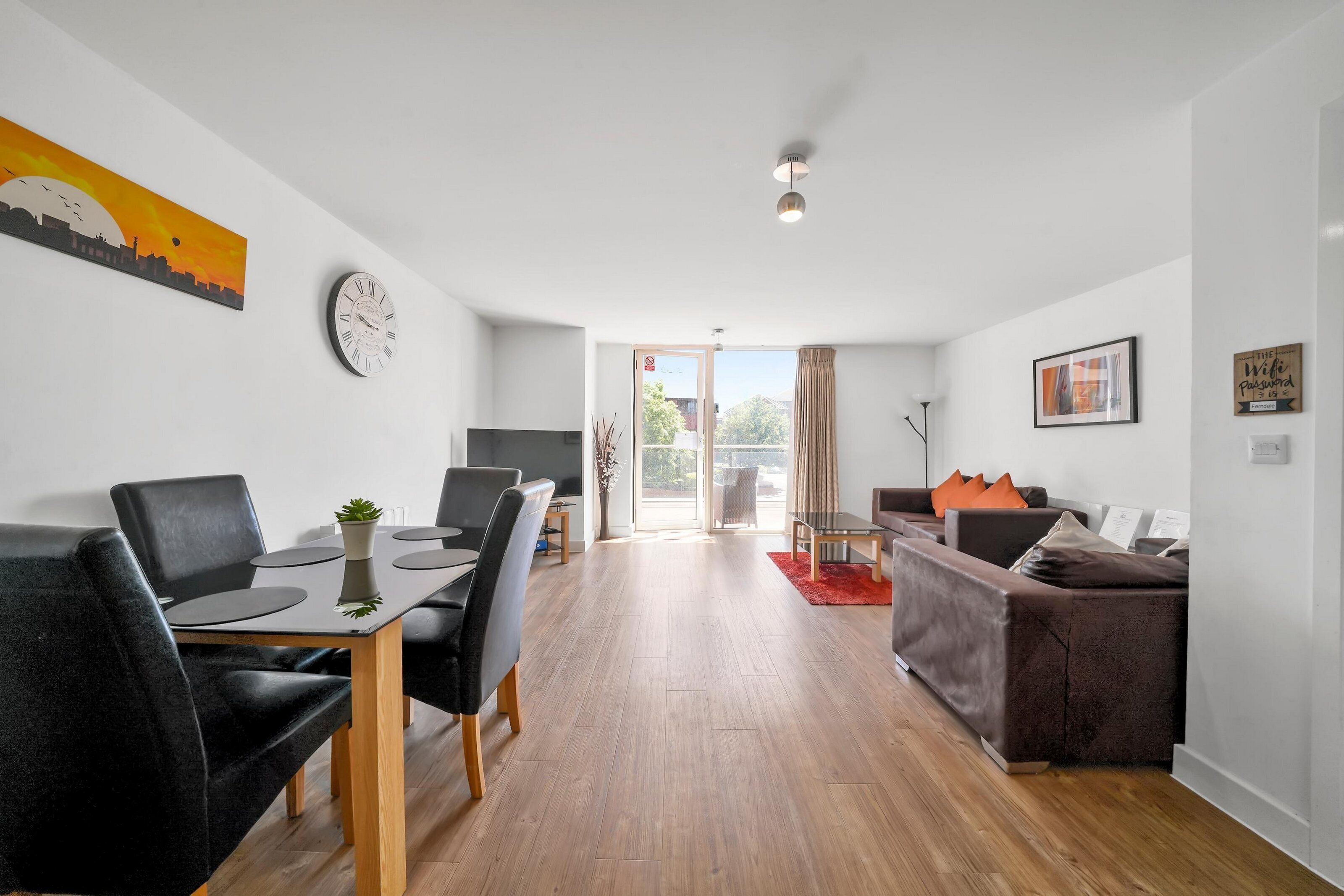 Comfort Apartment, Balcony | Living area | 42-inch Smart TV with digital channels, Netflix, streaming services