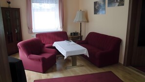 TV, DVD-spiller, bordtennis og stereoanlegg