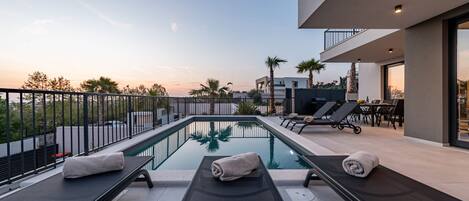 A heated pool