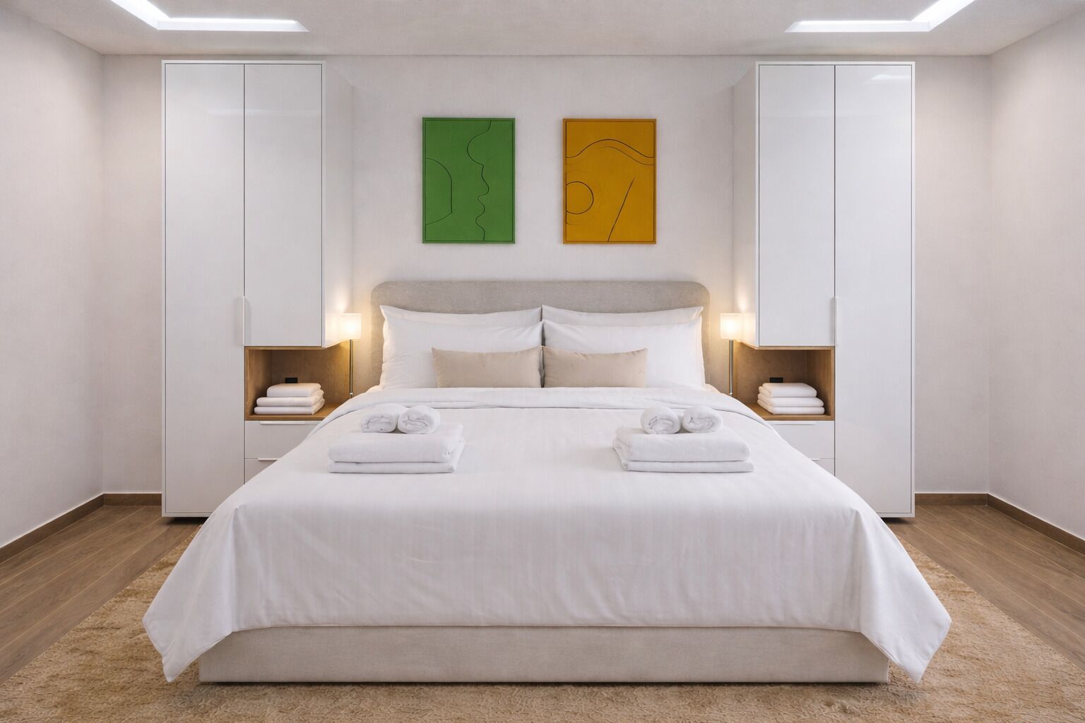 2 bedrooms, internet, bed sheets