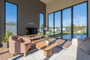 Villa, 2 Bedrooms, Garden View | Living area - Lotus Villas & Suites (Polygyros)