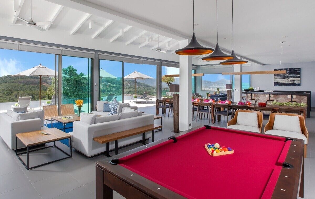 Luxury Villa, Private Pool, Ocean View | Game room