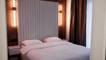 In-room safe, blackout curtains, soundproofing, iron/ironing board