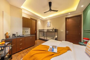 Family Quadruple Room, Balcony, City View | Premium bedding, Select Comfort beds, minibar, desk - ONEOFF - The South Delhi Edition (New Delhi)