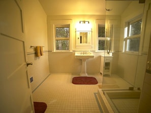 Hair dryer, towels