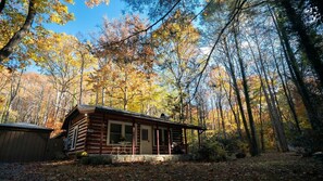 Exterior - Cozy Rustic Cabin Nestled in the Scenic Reems Creek Valley for a Peaceful Mountain Escape Surrounded by Nature near the Pisgah National Forest in NC (Weaverville)