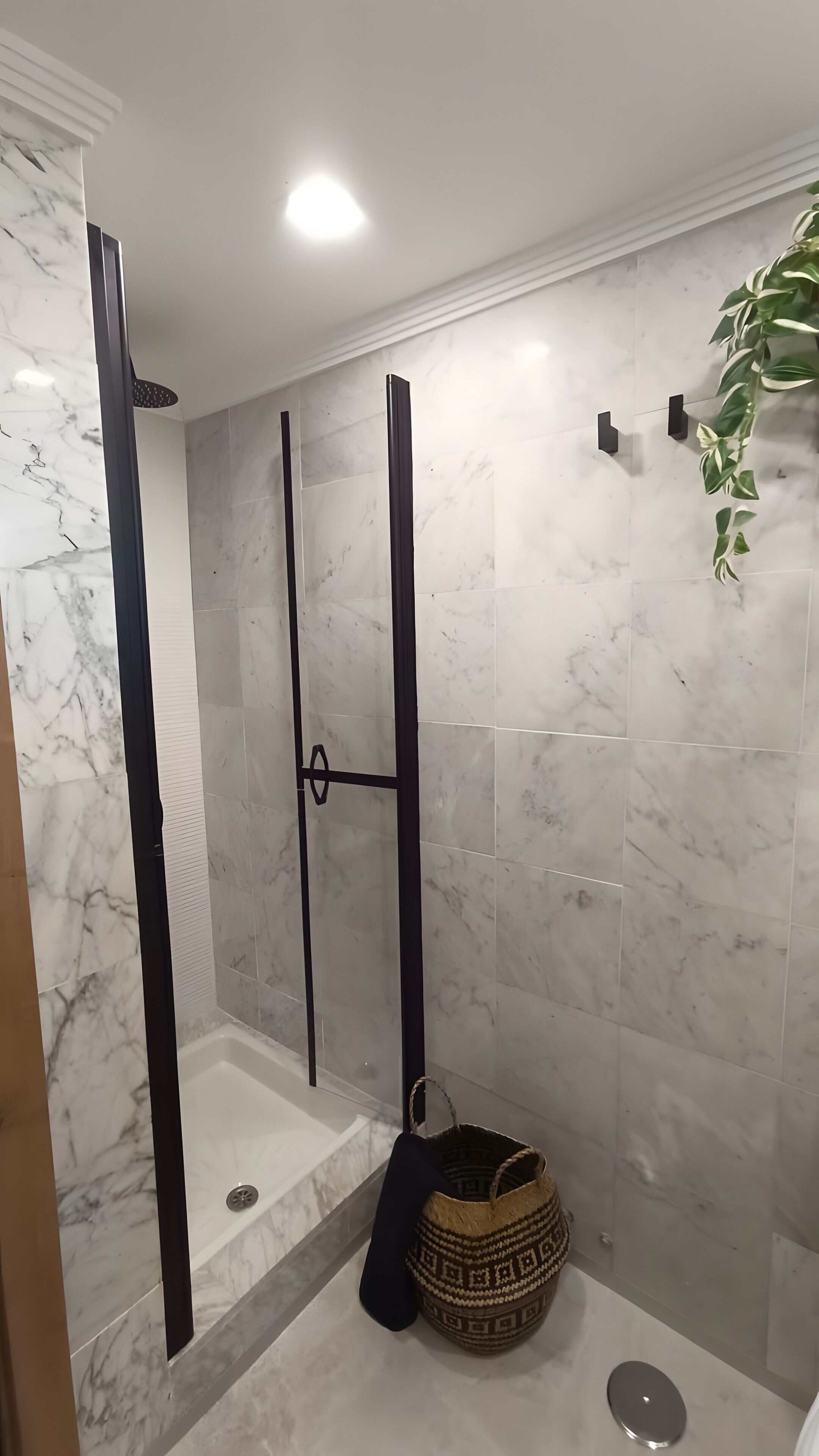 Een douche, een haardroger, handdoeken