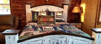 Rustic Cabin Rental with a Fishing Pond in Allen, Oklahoma