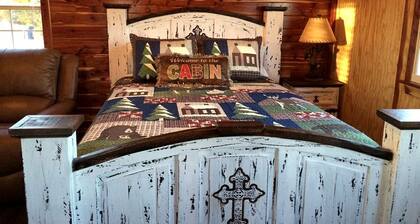 Rustic Cabin Rental with a Fishing Pond in Allen, Oklahoma