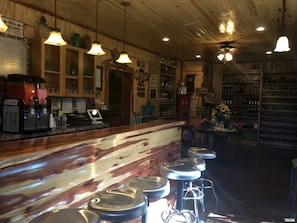 Bar (on property) - Rustic Cabin Rental with a Fishing Pond in Allen, Oklahoma (Allen)