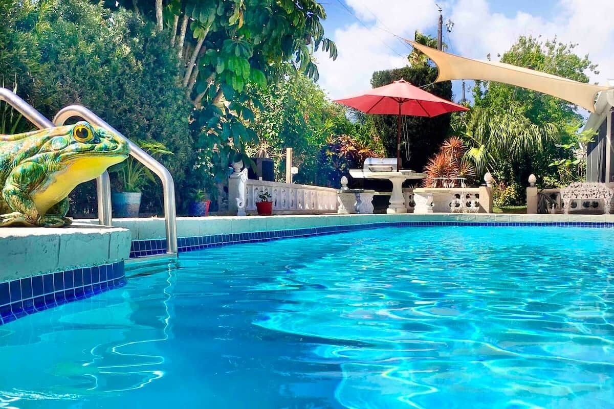 A heated pool