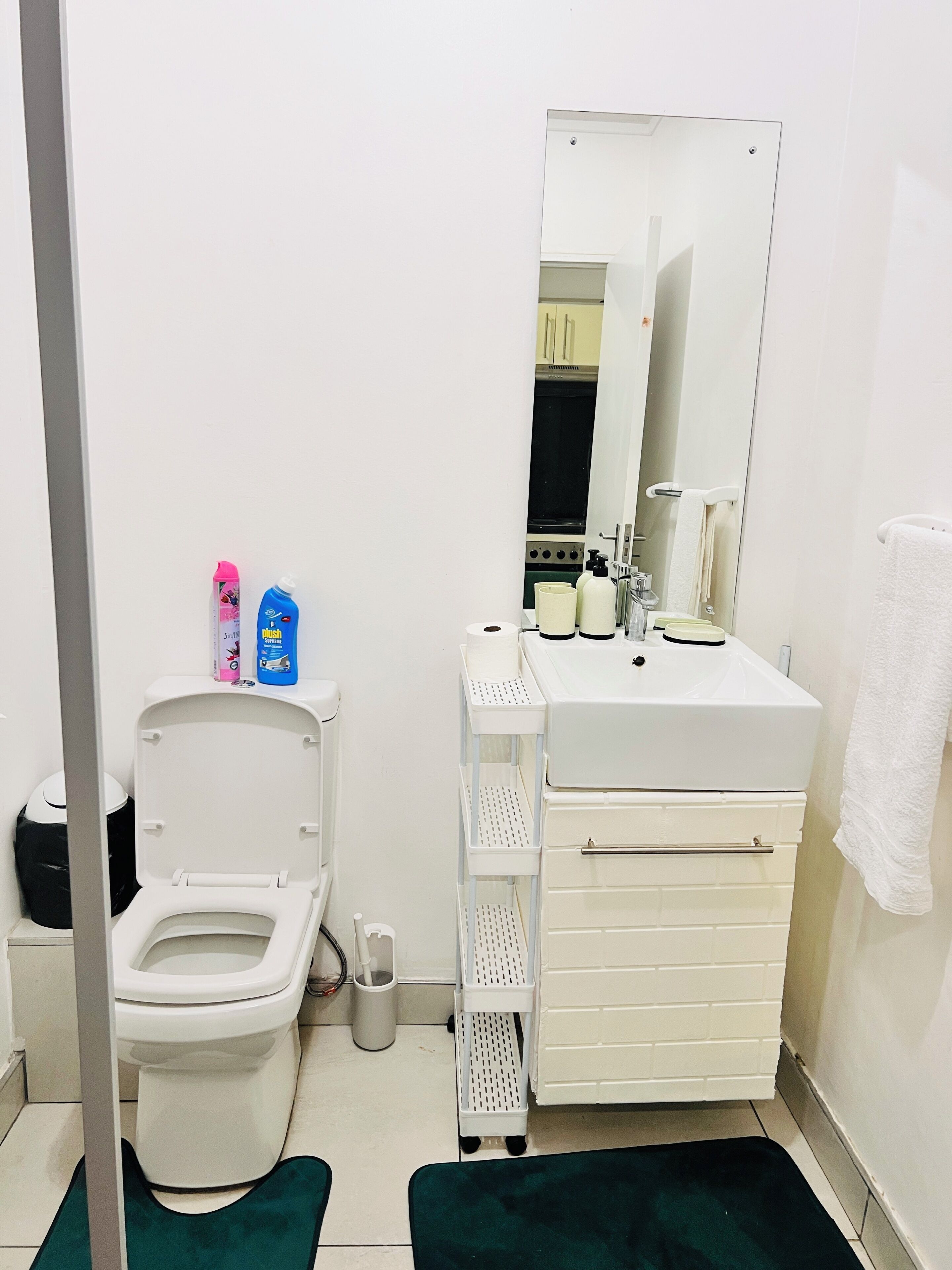Handtücher, Seife, Toilettenpapier