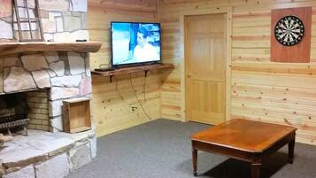 TV, fireplace, DVD player