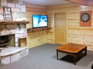 TV, fireplace, DVD player