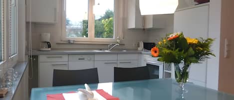 Fridge, oven, stovetop, dishwasher