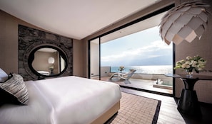Doppia Senior, vista lago | Biancheria da letto di alta qualità, copriletto in piuma, minibar