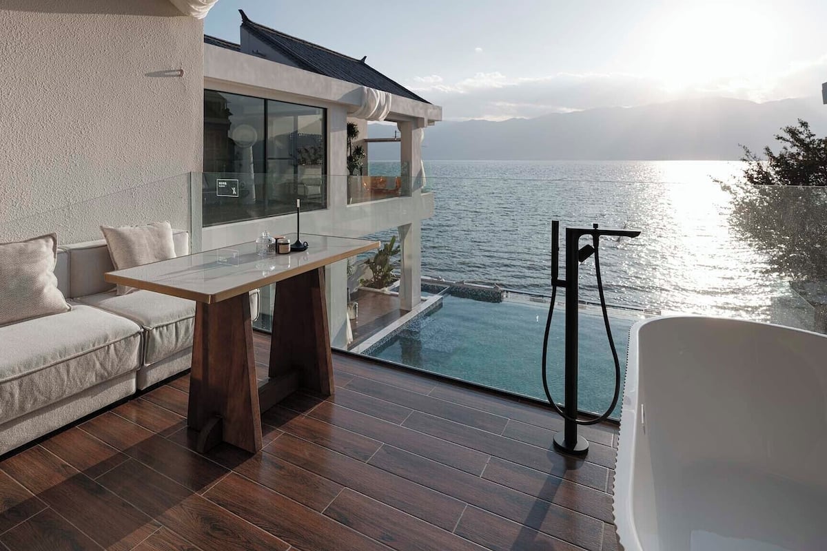 Junior Double Room, Lake View | Terrace/patio