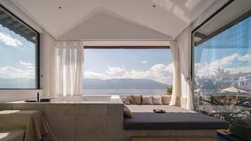 Luxury Suite, Lake View | Premium bedding, down comforters, minibar, individually furnished