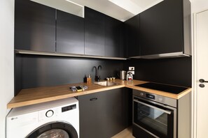 Fridge, oven, dishwasher, electric kettle