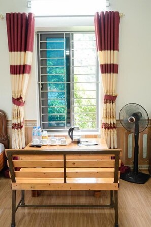 Quadruple Room, Garden View | Desk, soundproofing, free WiFi, bed sheets
