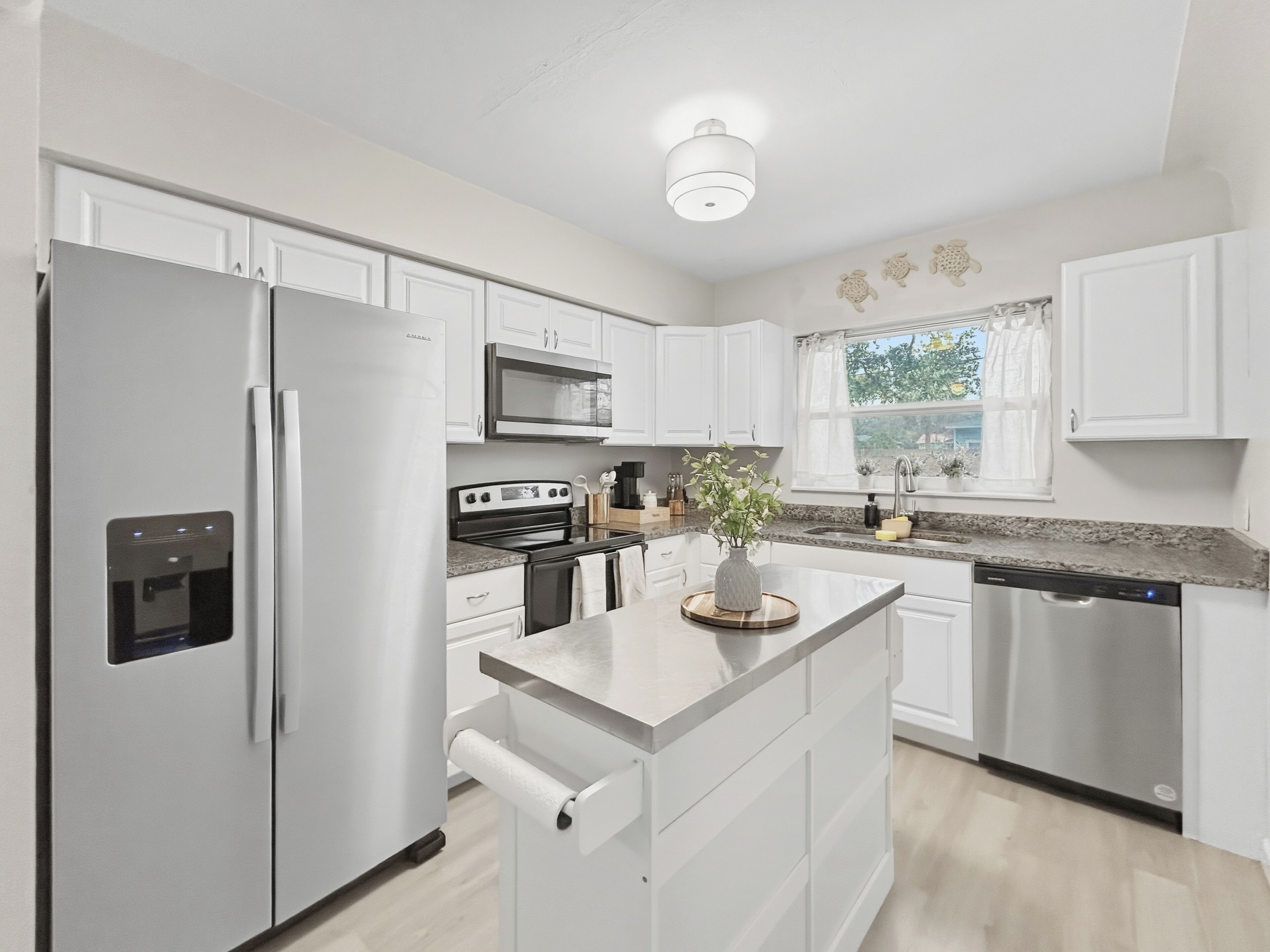 Microwave, oven, stovetop, dishwasher
