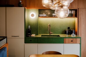 Family Apartment, City View | Private kitchen - Babylon Grands Boulevards (Paris)