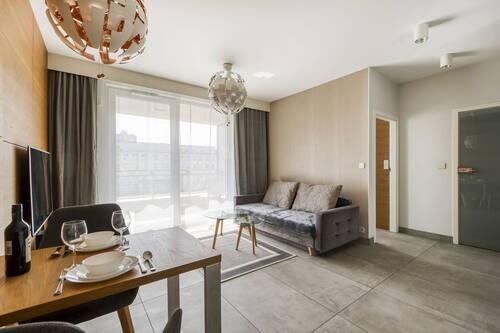 Superior Apartment, Balcony, City View | Living area