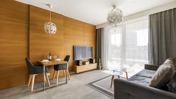 Superior Apartment, Balcony, City View | Living area
