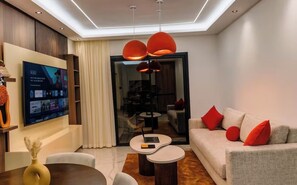 Living area - Studio Luxe-Wintering-Pool/M'Avenue/2min Station (Marrakesh)