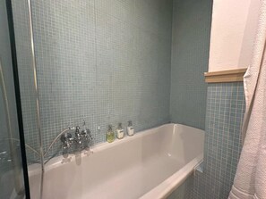 Dusche, Haartrockner, Bidet, Handtücher