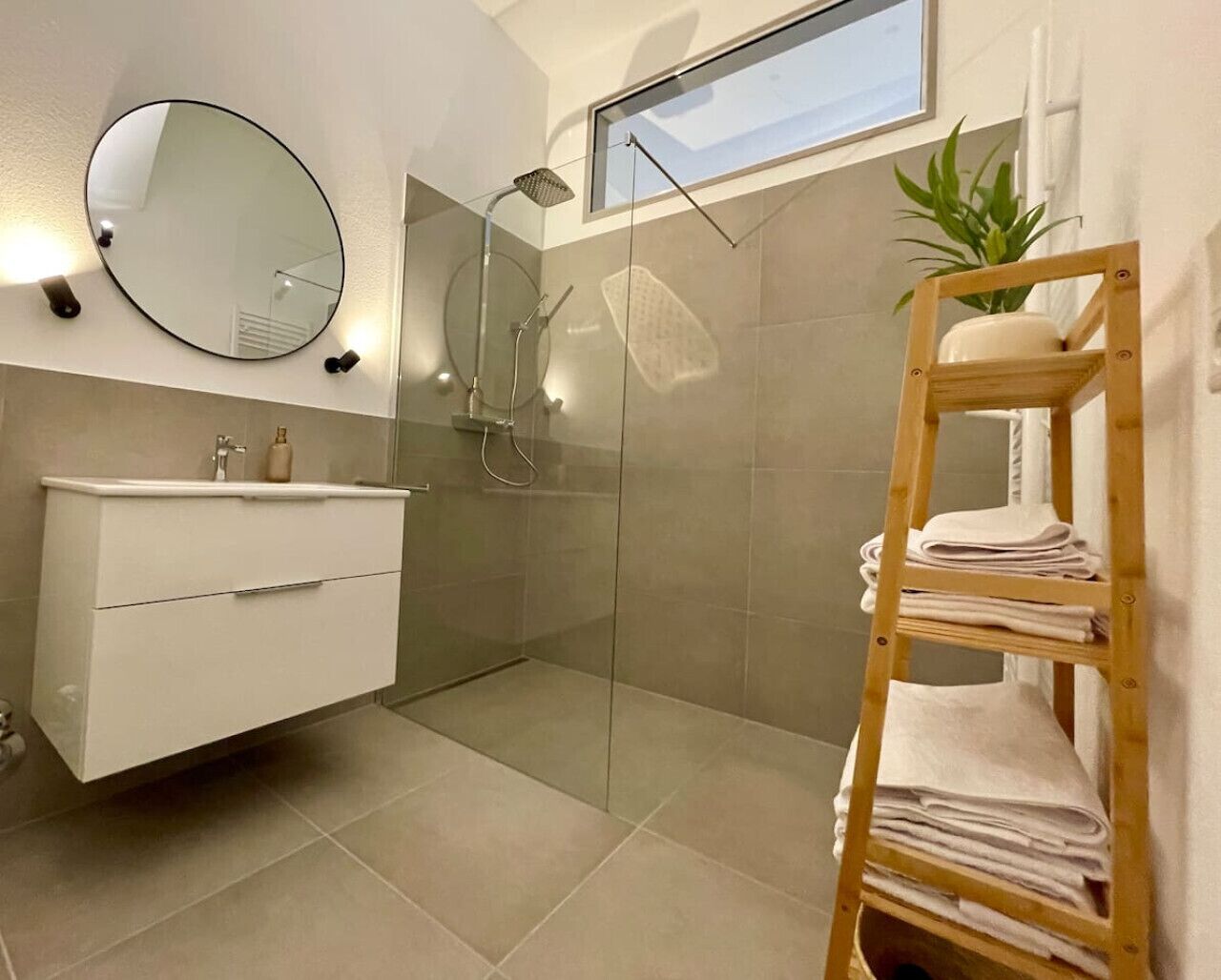 Shower, hair dryer