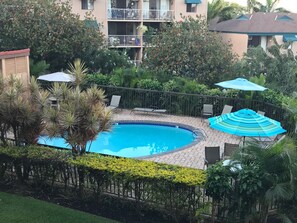 Outdoor pool - Beachy Bright Maui Vista 1 BR 1BA condo overlooking pool (Kihei)