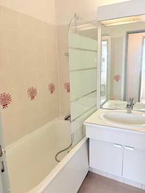 Shower, hair dryer - St Cyprien apartment right on the water (Saint-Cyprien)