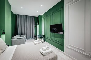 Deluxe-suite - 1 queensize-seng med sovesofa | Pengeskab på værelset, lydisolering, strygejern/strygebræt, gratis Wi-Fi