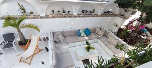 Terrace/patio - Vacation Home 'Private Pool and Ocean Views' with Sea View, Shared Pool and Wi-Fi (Chayofa)