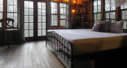 Wapack Trail Cabin Peterborough - camping with a king bed