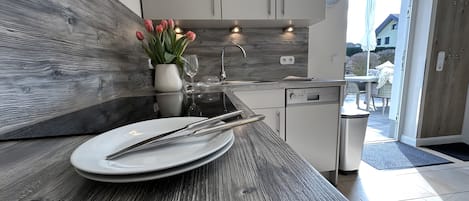Fridge, oven, stovetop, dishwasher