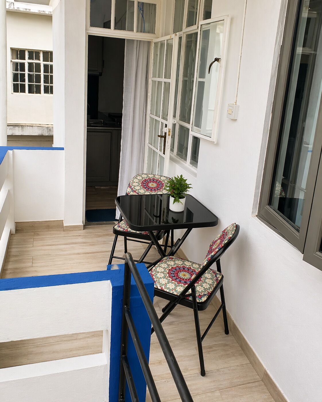 Apartment, Balkon, Gartenblick | Balkon