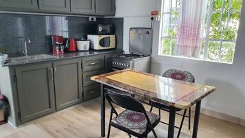 Apartment, Balkon, Gartenblick | Eigene Küche | Großer Kühlschrank, Mikrowelle, Ofen, Herdplatte