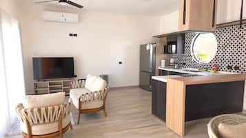 Apartment, Partial Sea View | Living area