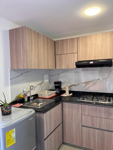 Apt with a view of the volcano-Carnival Trail. Modern and central.