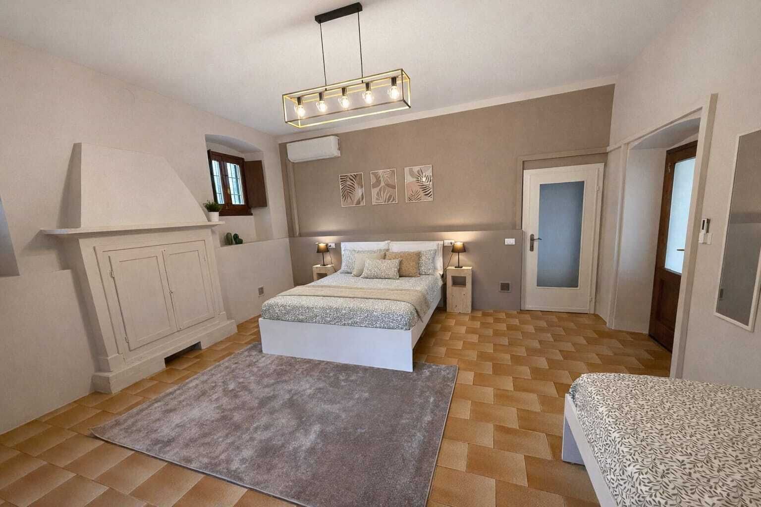 1 habitación, tabla de planchar con plancha, wifi y ropa de cama 