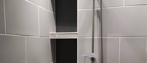 Shower, hair dryer